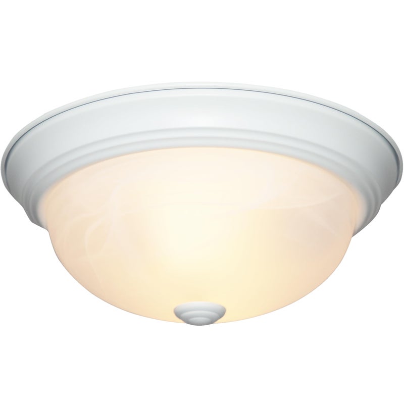 Designers Fountain 1257L-WH-AL Decorative 3-Light Flush Mount, White Finish with White Alabaster Glass, 15 in - Image 1